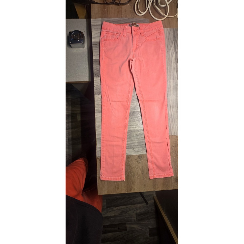 vibrant neon coral-pink Squeeze Original Denim jeans Size 12